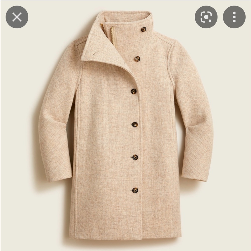 Jcrew villa coat Italian stadium cloth wool